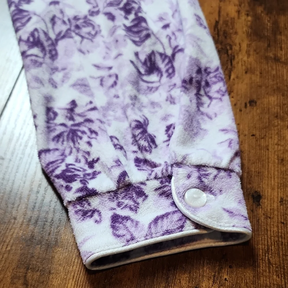 LANZ OF SALZBURG | Lavender Floral Long-Sleeve Traditional Modest‎ Nightgown | S